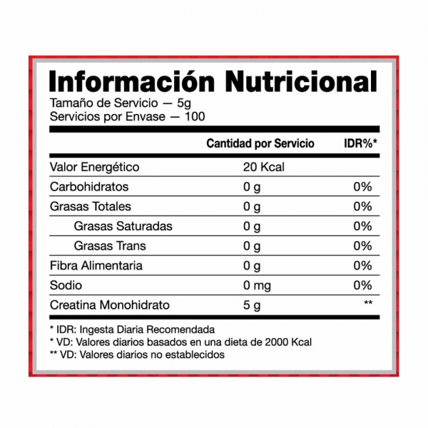 CREATINE MONOHYDRATE 500GRS - Imagen 2